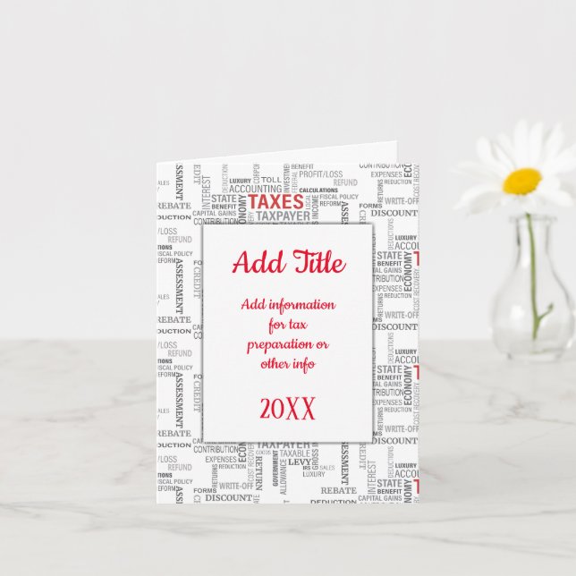 Carte Préparation fiscale (Petite plante)