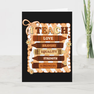 Carte Préparé Je Enseigne l'Histoire des Noirs Crayons M