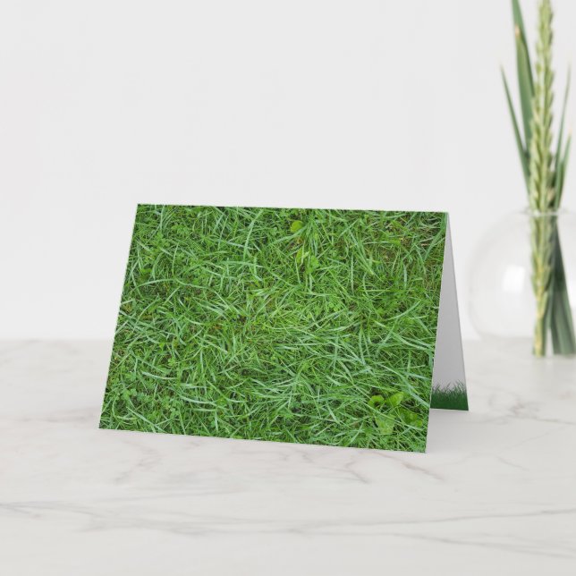 Carte près de l'herbe verte (Devant)