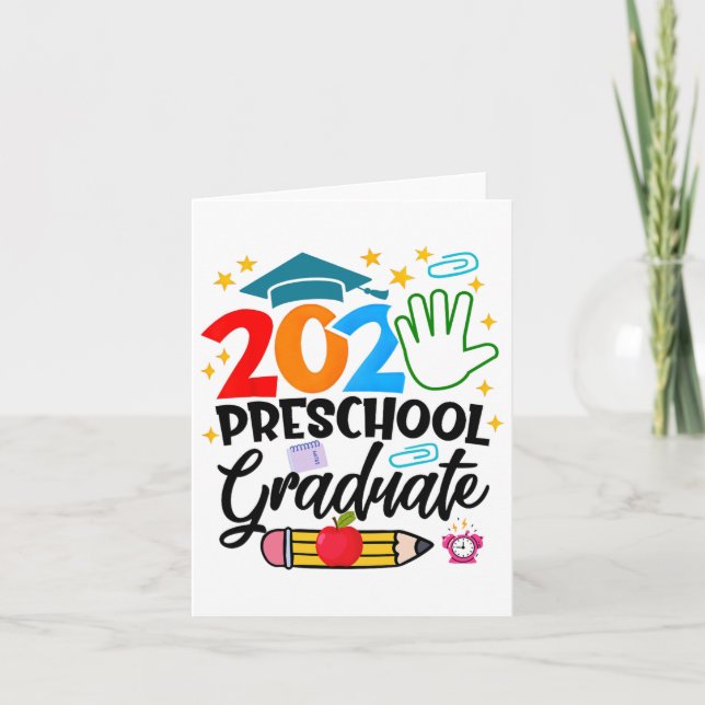 Carte Préscolaire Diplômé Pré-k Grad 2025 Préscolaire Gr (Devant)
