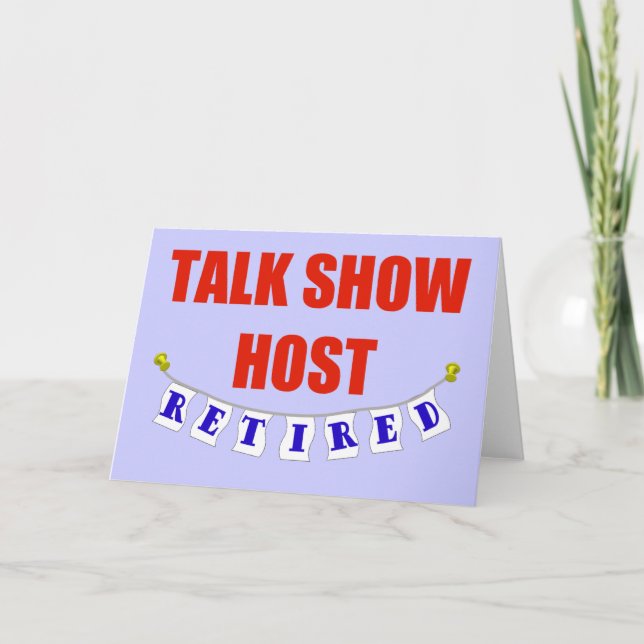 CARTE PRÉSENTATEUR DE TALK-SHOW RETIRÉ (Devant)