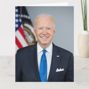 Carte Président Joe Biden Portrait Officiel Anniversaire