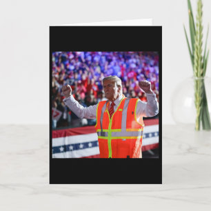 Carte Président Trump Éboueur Gilet Méga 202
