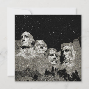 Carte Présidents américains du mont Rushmore,  