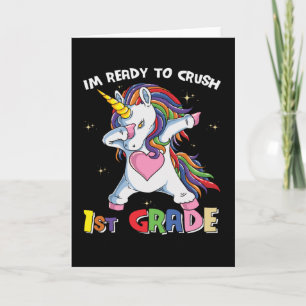 Carte Prêt à déchirer la 1re année Licorne mignonne pour