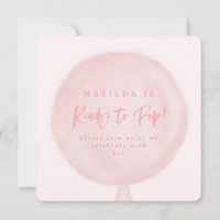 Prêt à faire sauter l'invitation baby shower de bu