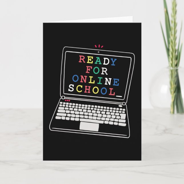Carte Prêt pour l'école en ligne (Devant)