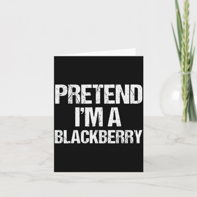 Carte Pretend I'm A Blackberry Funny Lazy Halloween Cost (Devant)