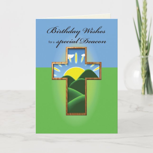 Carte Prêtre de la Croix d'Anniversaire (Devant)