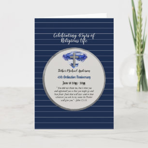 Carte Prêtre d'Ordination du 45e anniversaire - N'IMPORT