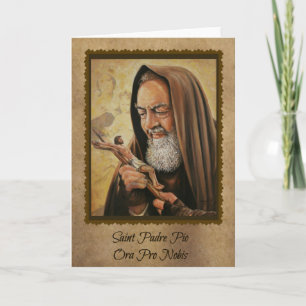 Carte Prêtre religieux catholique St. Padre Pio