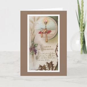 Carte Prêtrise Anniversaire Prêtre Ordination Chalice