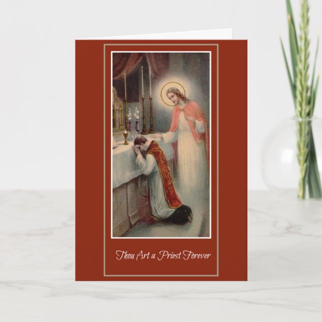 Carte Prêtrise Anniversaire Prêtre Ordination Jésus (Devant)