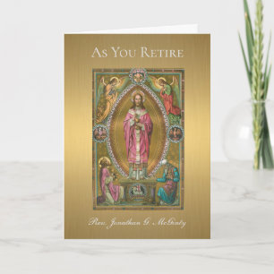 Carte Prêtrise de retraite Jésus Autel