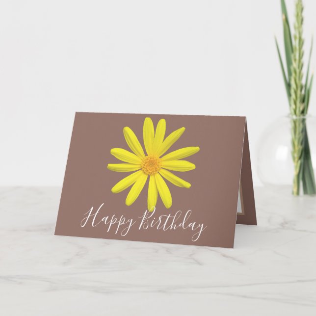 Carte Pretty Floral Modern Daisy Flower Pink Birthday (Devant)