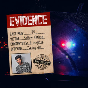 Carte Preuve véritable crime mystère de meurtre photo d'