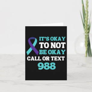 Carte Prévention du suicide 988 Chemise téléphonique 988