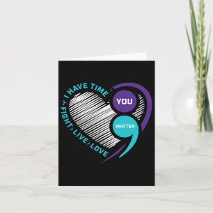 Carte Prévention du suicide Coeur Semi-Colon Vous