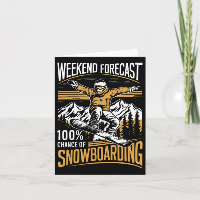 Carte Prévision Du Week-End 100% Chance De Snowboard - S (Devant)