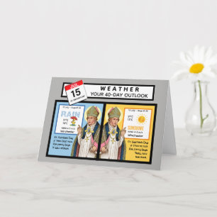 Carte Prévision météo pour la Saint-Swithin