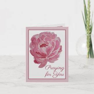 Carte Prie pour Vous | Peonie Rose Prière & Encouragemen