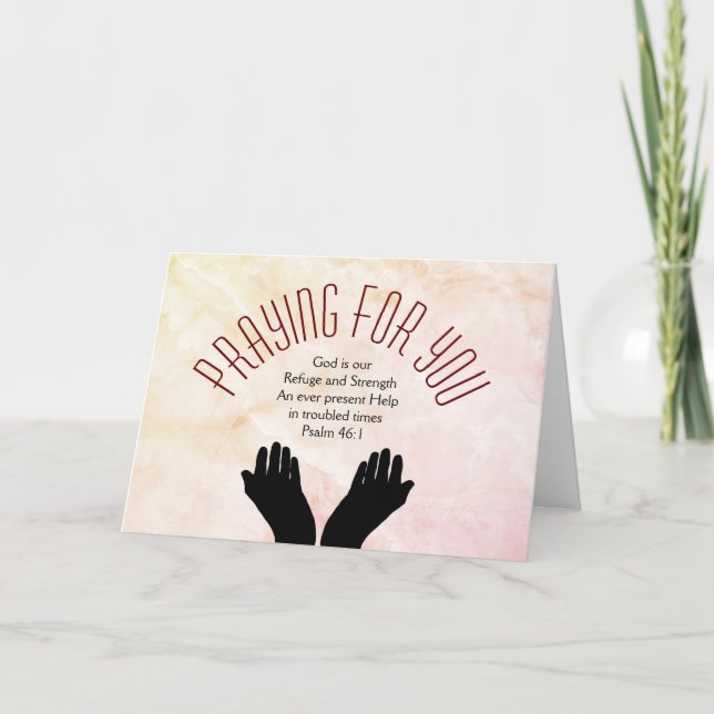 Carte PRIER POUR VOUS Psaume 46 Encouragement chrétien (Devant)