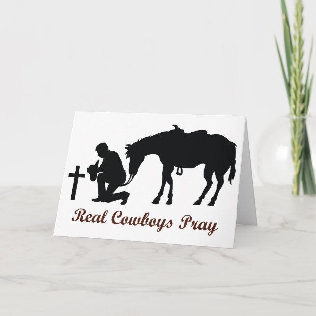 Carte Prière aux vrais cowboys (Devant)