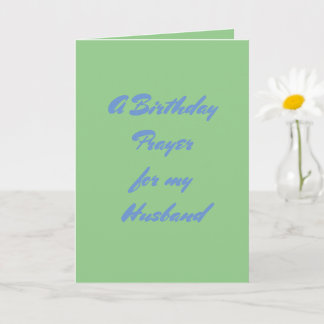 Carte Prière d'anniversaire du mari.