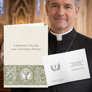 Carte Prière d'anniversaire Eucharistie Prière latine po
