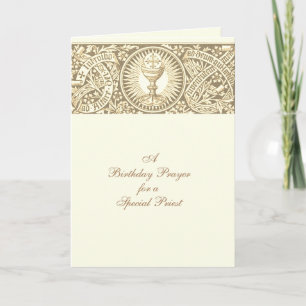 Carte Prière d'anniversaire Eucharistie Prière latine po