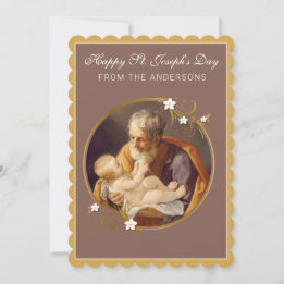Carte Prière de la fête de la Saint-Joseph avec Jésus