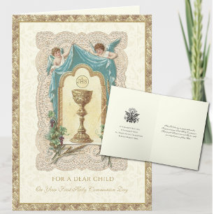 Carte Prière des Anges de la première sainte communion d