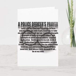 CARTE PRIÈRE D'UN POLICIER