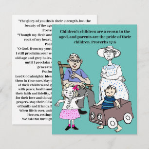 Carte Prière et écriture pour grands-parents