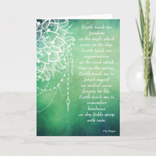 Carte Prière indienne pour la Terre