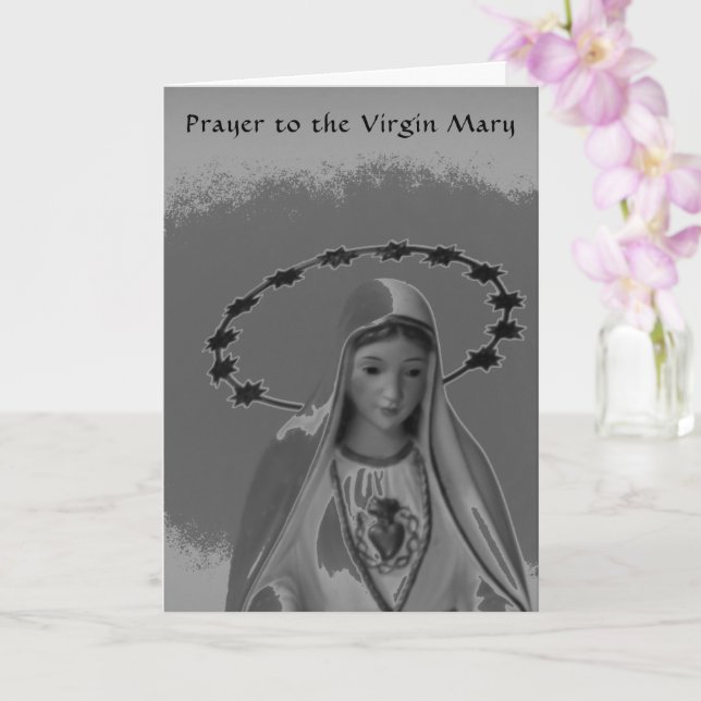 Carte Prière la plus ancienne connue à la Vierge Marie (Orchidée)