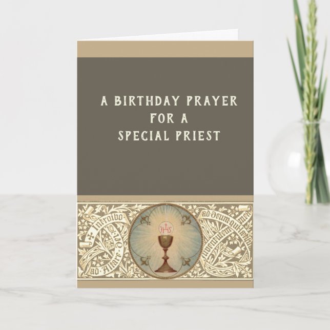 Carte Prière latine d'eucharistie de prière (Devant)
