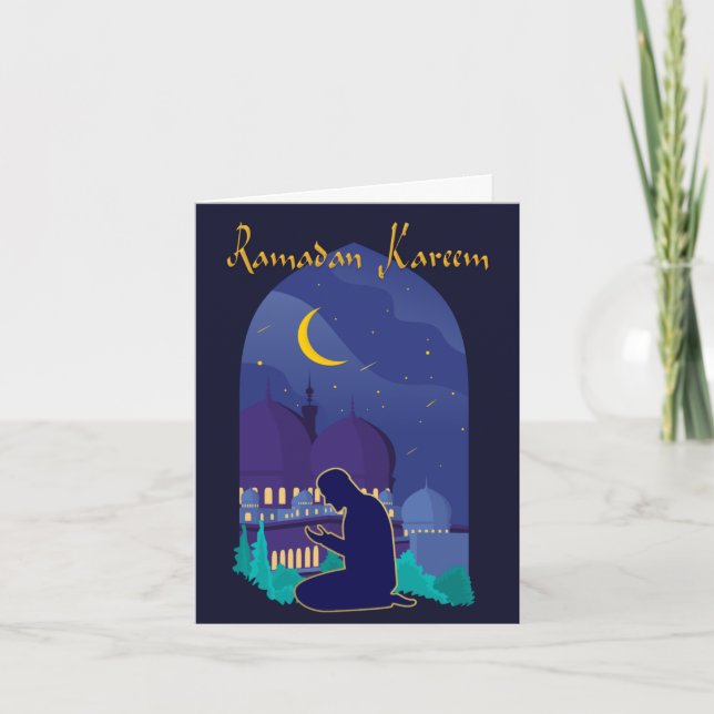 Carte Prière pendant le Ramadan (Devant)