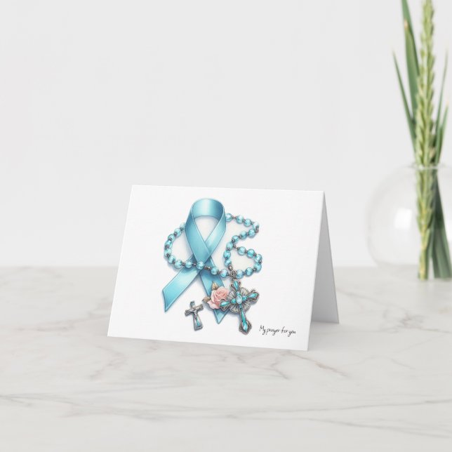 Carte Prière personnalisée sur le cancer de l'ovaire Ros (Devant)