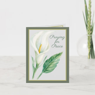 Carte Prière pour la Paix | Encouragement au Lys Calla B