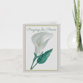 Carte Prière pour la Paix | Encouragement au Lys Calla B