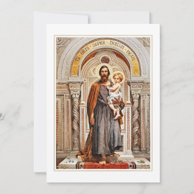 Carte Prière protectrice Saint-Joseph Religieux catholiq (Devant)