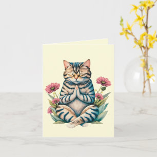 Carte Prières de chat mignon pour le réconfort d'un être