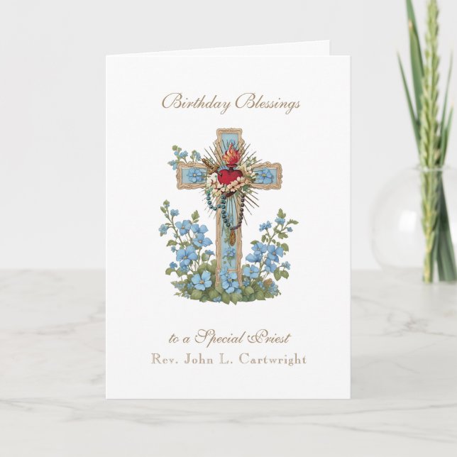 Carte Priest Birthday Blessings (Devant)