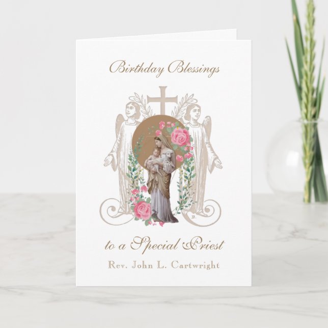 Carte Priest Birthday Blessings (Devant)