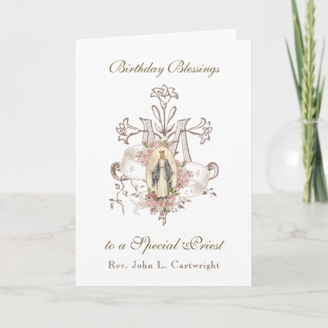 Carte Priest Birthday Blessings (Devant)