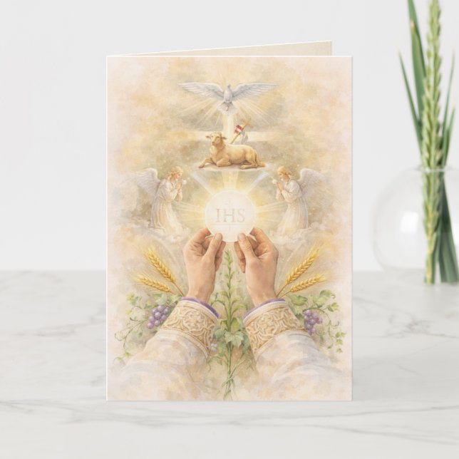 Carte Priest Ordination Anniversary Eucharistic  (Devant)