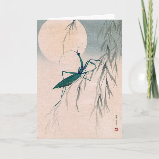 Carte Priez Mantis et la Lune, Watanabe Seitei (Devant)