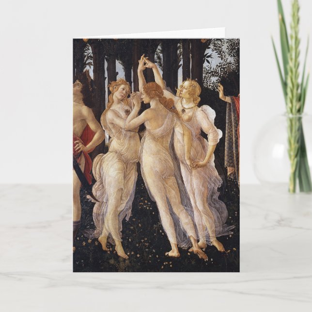 Carte Primavera, trois grâces, par Sandro Botticelli (Devant)