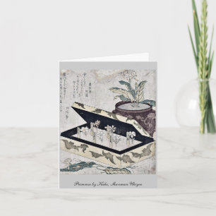 Carte Primrose par Kubo, Shunman Ukiyoe